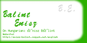 balint enisz business card